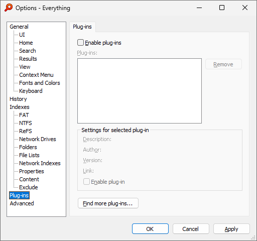 Everything Options Plugins